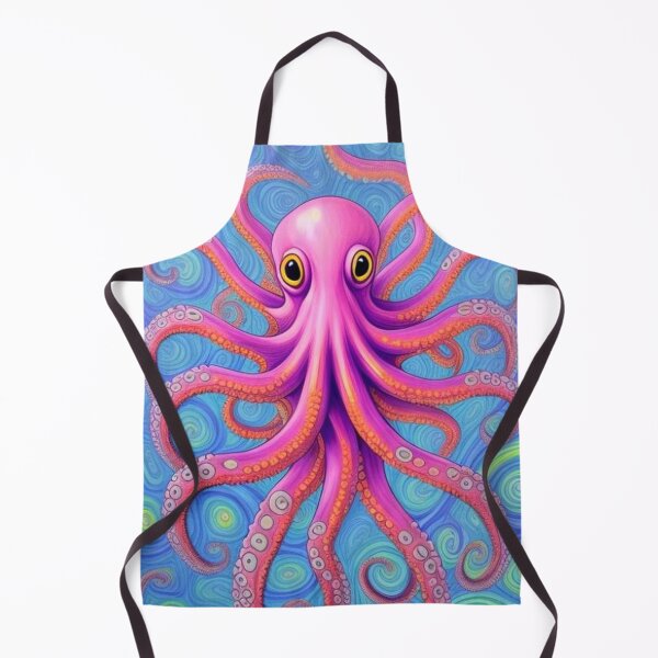 Item preview, Vintage Psychedelic Pink Octopus designed and sold by TheDarkWardrobe.