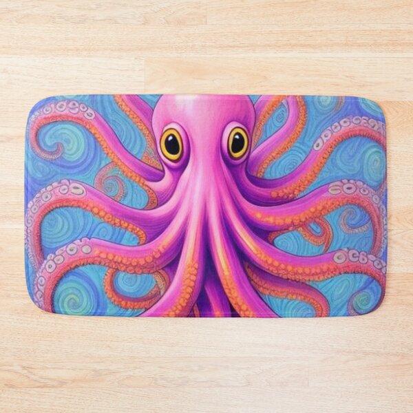 Item preview, Vintage Psychedelic Pink Octopus designed and sold by TheDarkWardrobe.