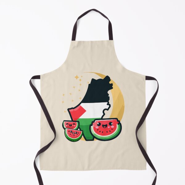 Item preview, Palestine map watermelon crescent stars designed and sold by Slice Of Seed.