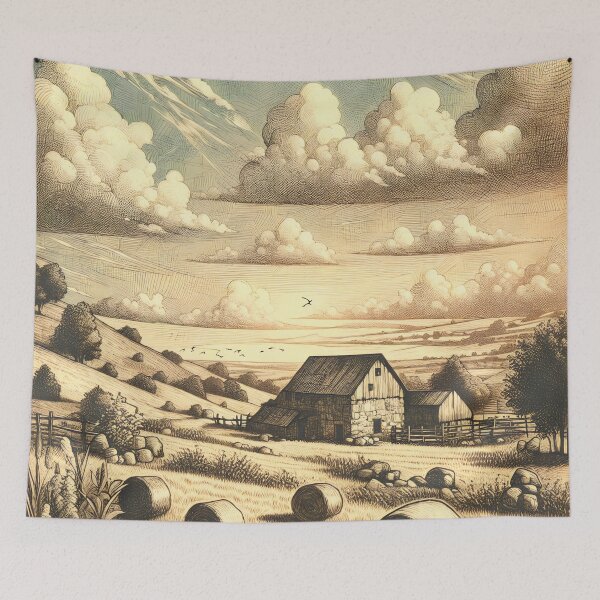 Item preview, Harvest Season at the Rustic Homestead designed and sold by PictorialWhimsy.