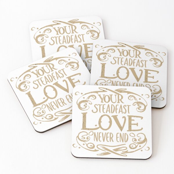 Item preview, Timeless Christian Art Message: Your Steadfast Love Never End - Classic Vibe Typography designed and sold by HahaHandlesHub.