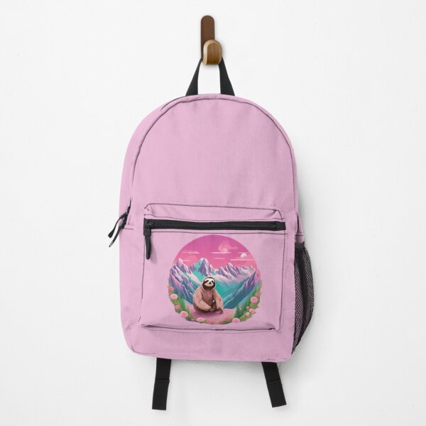 Item preview, Serene Lazy Sloth Hiking on the Mountains at Sunset - Vaporwave Adventure 13 designed and sold by SlothcoreVibes.