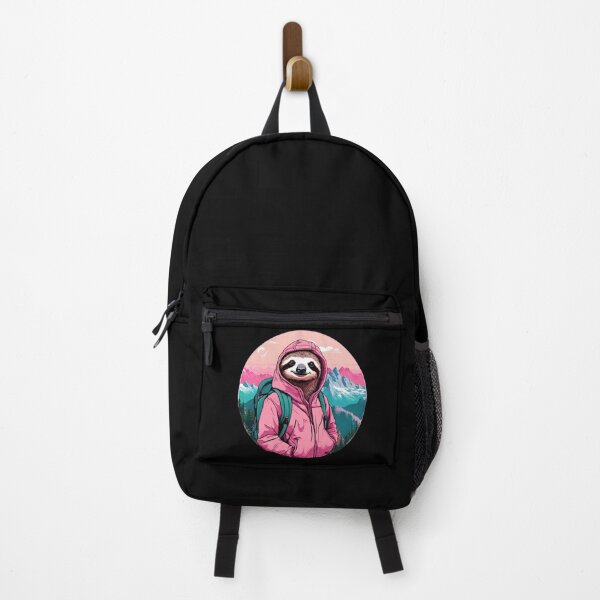 Item preview, Serene Lazy Sloth Hiking on the Mountains at Sunset - Vaporwave Adventure 14 designed and sold by SlothcoreVibes.