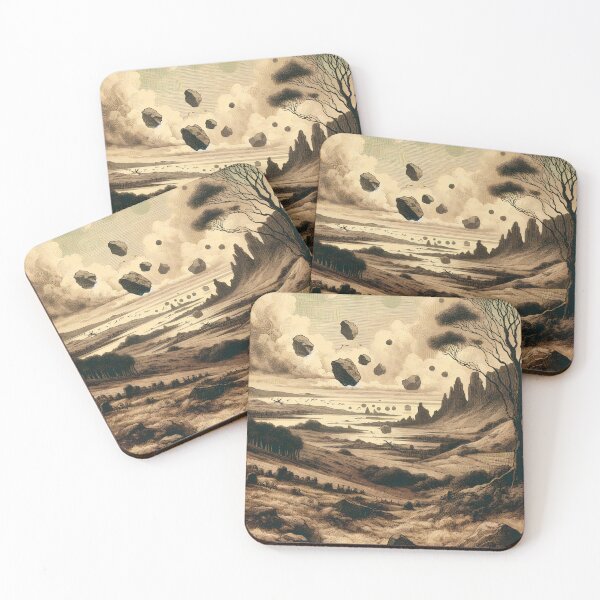 Item preview, Suspended Rocks in Serene Landscape designed and sold by PictorialWhimsy.