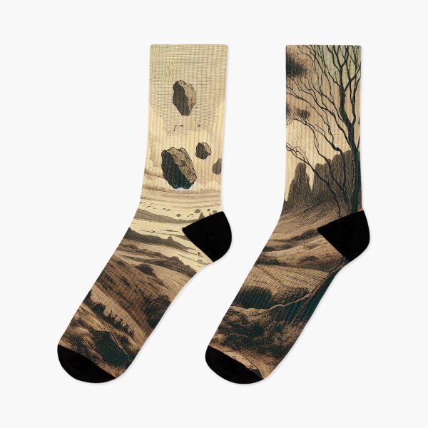 Item preview, Suspended Rocks in Serene Landscape designed and sold by PictorialWhimsy.