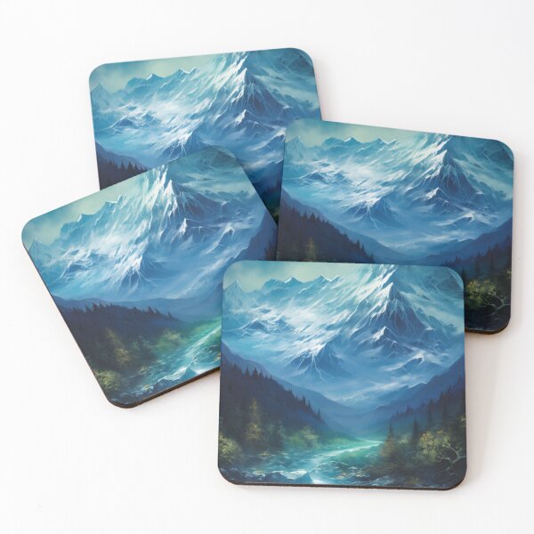 Item preview, Fantasy Landscape - Snowy Mountain Peak designed and sold by Fantasy Masterpiece.