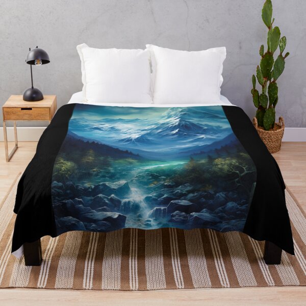 Item preview, Fantasy Landscape - Snowy Mountain Peak designed and sold by Fantasy Masterpiece.