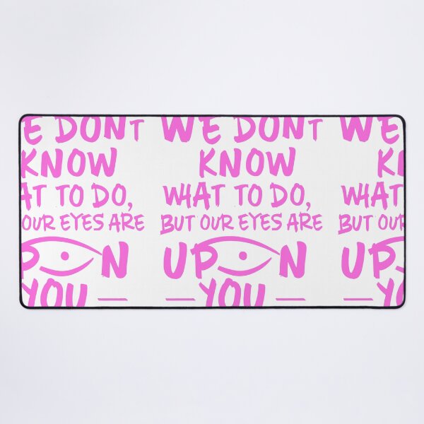 Item preview, Christian Art Design: We Don't Know What To Do But Our Eyes Are Upon You - Neon Pink Typography designed and sold by HahaHandlesHub.