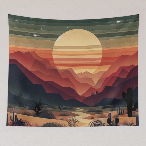 Item preview, Rolling Desert at Sunset - Path through The Valley designed and sold by HausKatz.