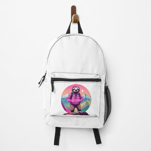 Item preview, Serene Lazy Sloth Hiking on the Mountains at Sunset - Vaporwave Adventure 20 designed and sold by SlothcoreVibes.