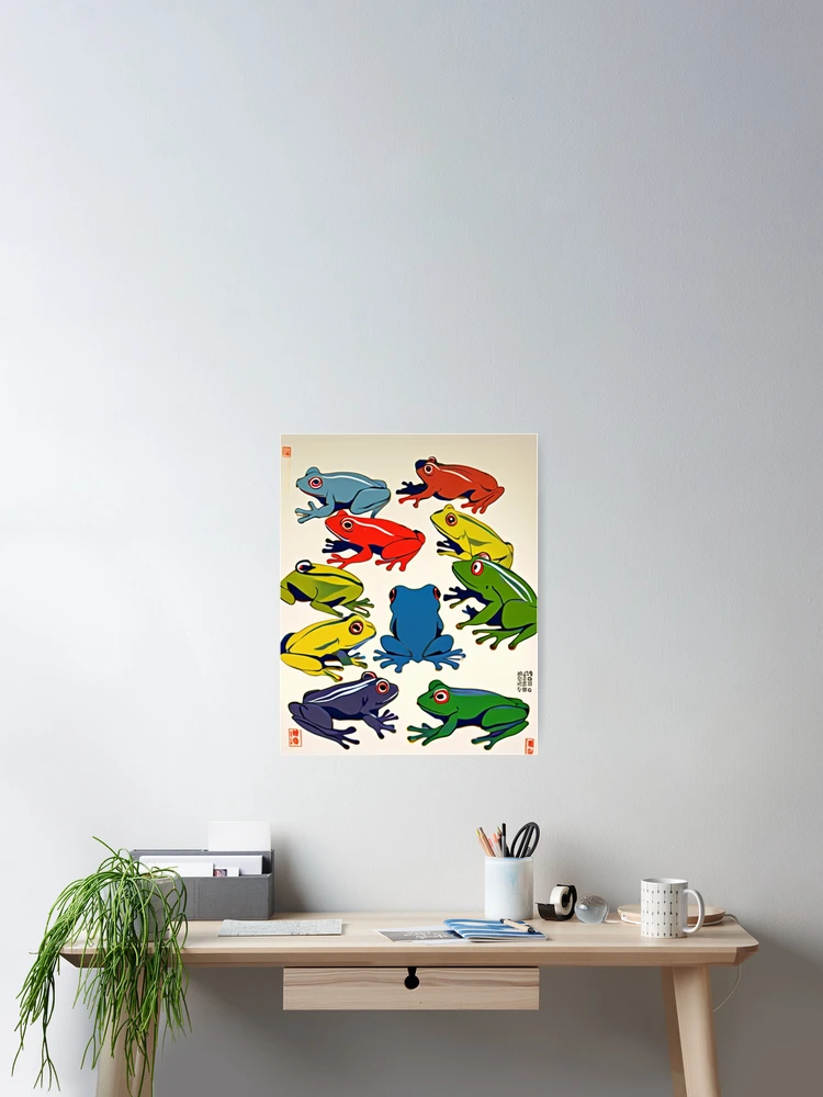 Thumbnail 2 of 3, Poster, Abstract Ribbit designed and sold by Molly62.