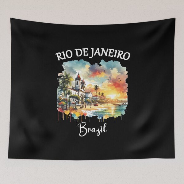 Item preview, 2024 Rio De Janeiro - Brazil Water Color Art designed and sold by SambaStyles.