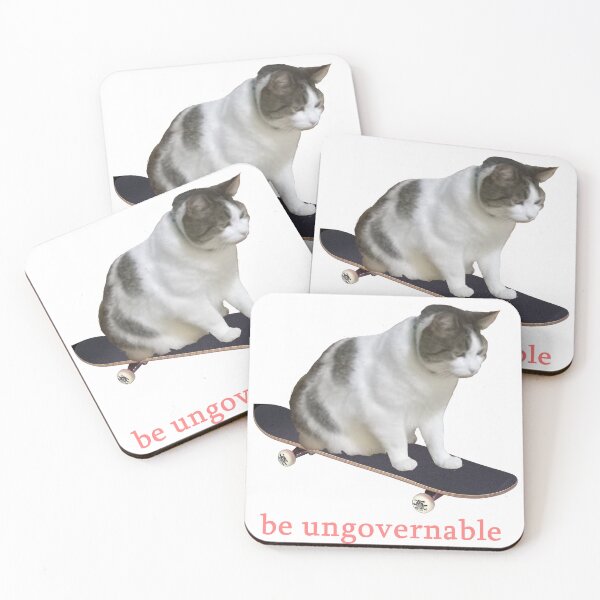 Item preview, Be Ungovernable Skateboard Cat designed and sold by JJMonty-Art.