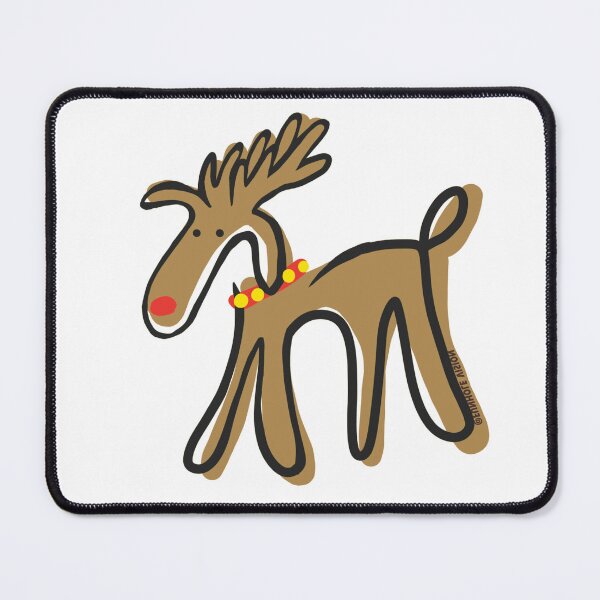 Item preview, Cute Simple Holiday Rudolph Xmas Reindeer Line Art designed and sold by FunholeVision.