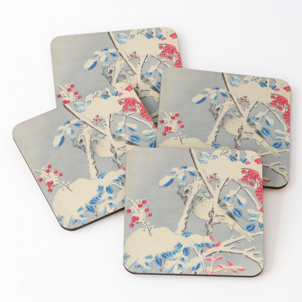 Item preview, Brown-eared Bulbul and Holly in the Snow designed and sold by HistorySimple.