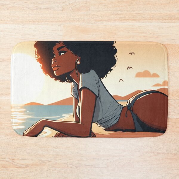 Item preview, Ebony Girl - Time off at the Beach - 01 designed and sold by MyEbonyYou.
