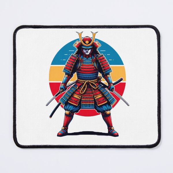 Item preview, Vibrant Samurai Warrior in Traditional Armor - Dynamic Full-Body Artwork designed and sold by Suhy.