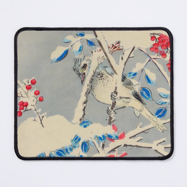 Item preview, Brown-eared Bulbul and Holly in the Snow designed and sold by HistorySimple.