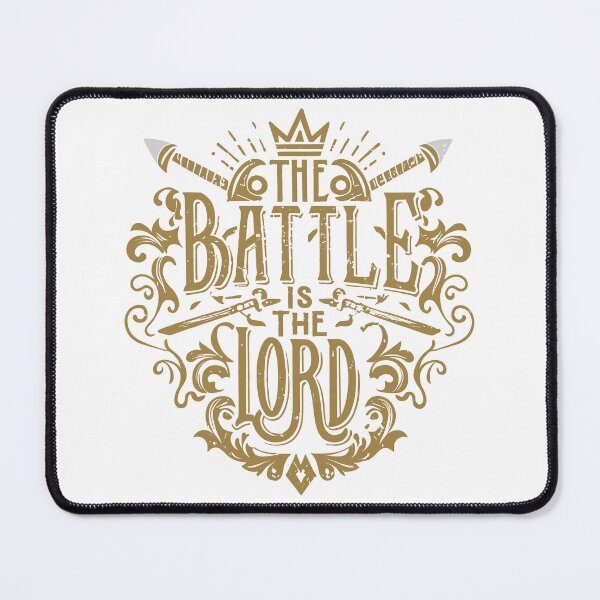 Item preview, Christian Art Design: The Battle is the Lord - Rugged Sword Motif designed and sold by HahaHandlesHub.