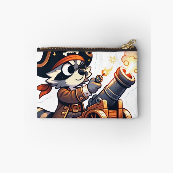 Item preview, Cartoon Pirate Raccoon Firing a Cannon designed and sold by Zestpond.