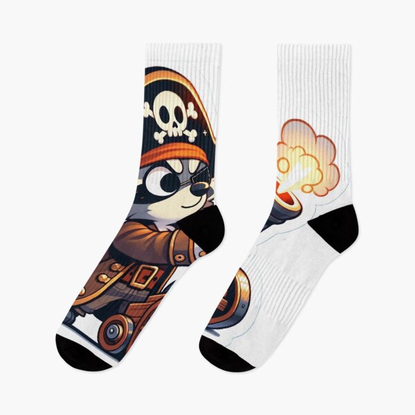 Item preview, Cartoon Pirate Raccoon Firing a Cannon designed and sold by Zestpond.