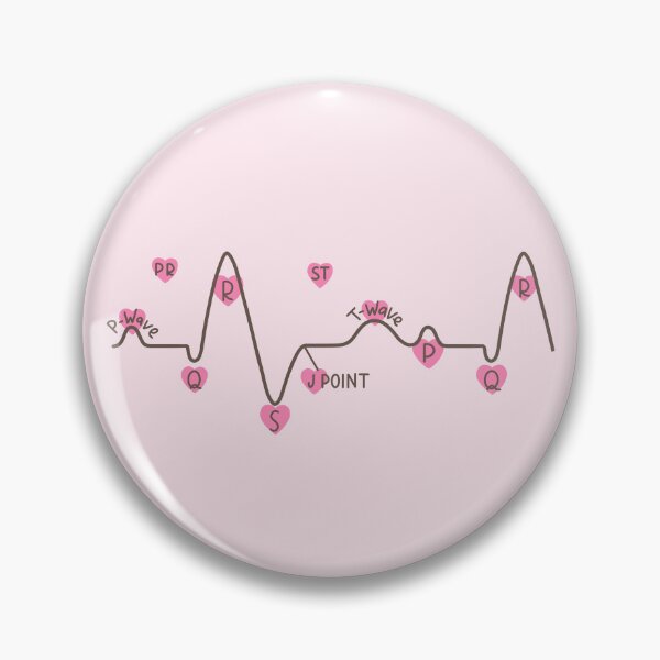 Item preview, Hand Drawn Electrocardiogram ECG With Pink Hearts designed and sold by SofiaSava01.