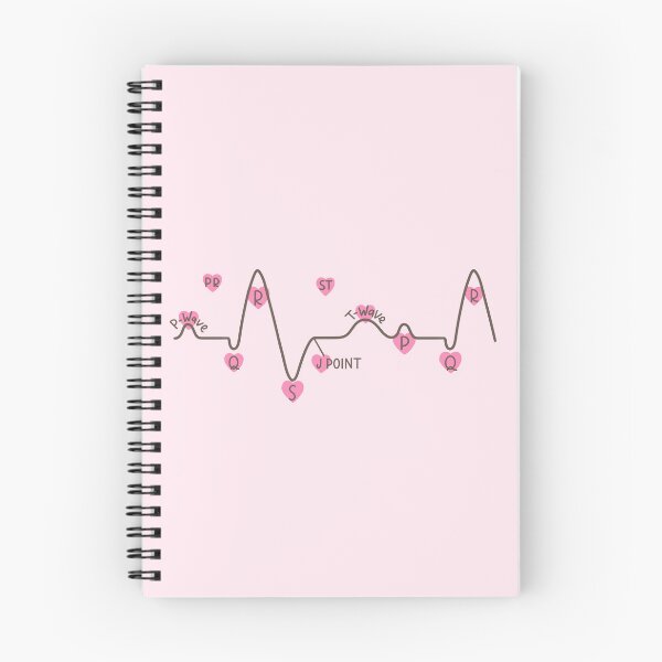 Item preview, Hand Drawn Electrocardiogram ECG With Pink Hearts designed and sold by SofiaSava01.