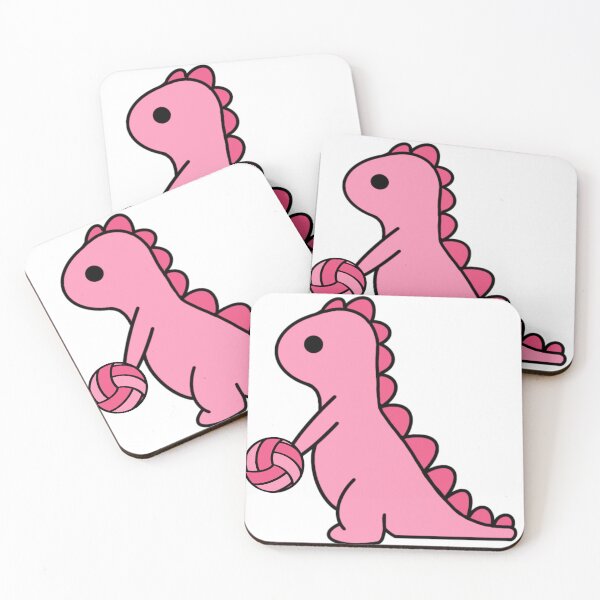 Item preview, duotone pink volleyball dinosaur designed and sold by jessicaleah15.