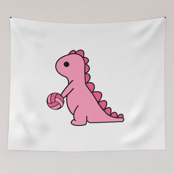 Item preview, duotone pink volleyball dinosaur designed and sold by jessicaleah15.
