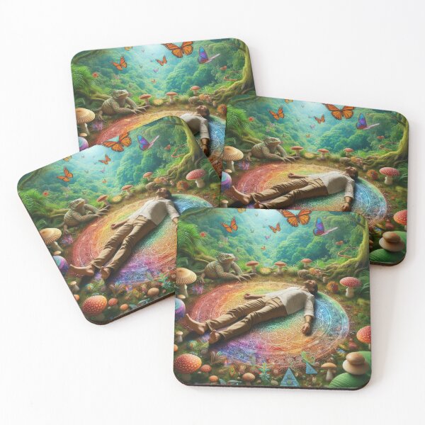 Item preview, Sacred Sojourn - Vision Quest Spiritual Journey in Trippy Splendor designed and sold by Mystikos Art.