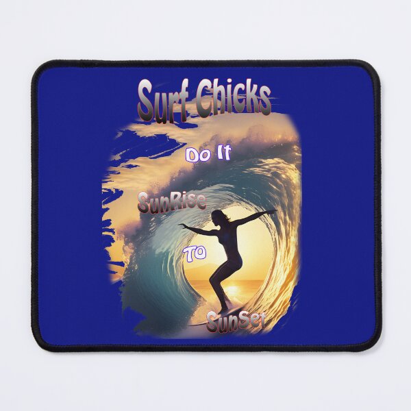 Item preview, Silhouetted Surfer, Surf Chicks do it Sunrise to sunset. designed and sold by leyfinder.