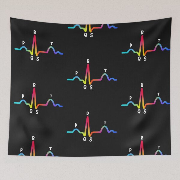 Item preview, Hand Drawn Normal Electrocardiogram ECG Rainbow designed and sold by SofiaSava01.