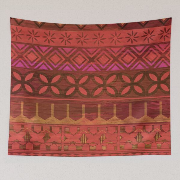 Item preview, Hawaiian Lava Flow Red Blanket Patterns  designed and sold by sunnthreads.