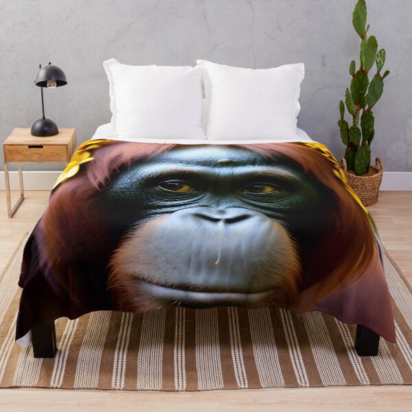 Item preview, Cute Orangutan With Yellow Flowers designed and sold by TheArtOfPat.