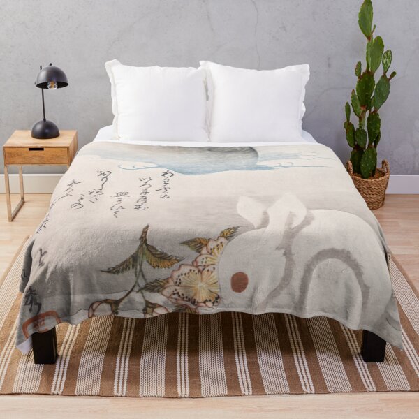 Item preview, Rabbit in the Snow beneath the Moon designed and sold by HistorySimple.