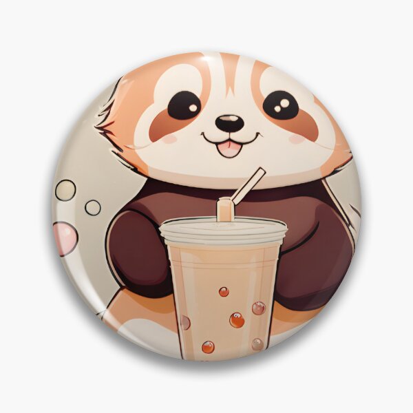 Item preview, Red Panda eat bubble tea designed and sold by Purrz.