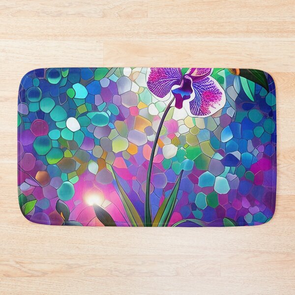 Artikelvorschau, Buntglas-Orchideenblume entworfen und verkauft von ChanceTwoArt.