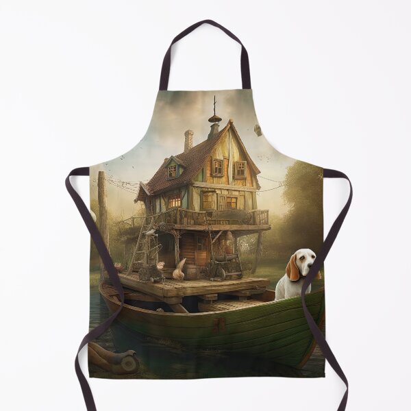 Item preview, A fantasy scene with a crazy version of a house boat designed and sold by Good Candy.