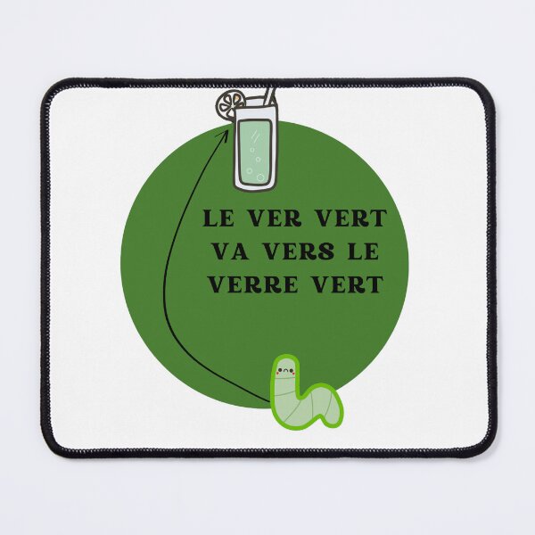 Item preview, a green worm goes towards the green glass designed and sold by Bitty777.