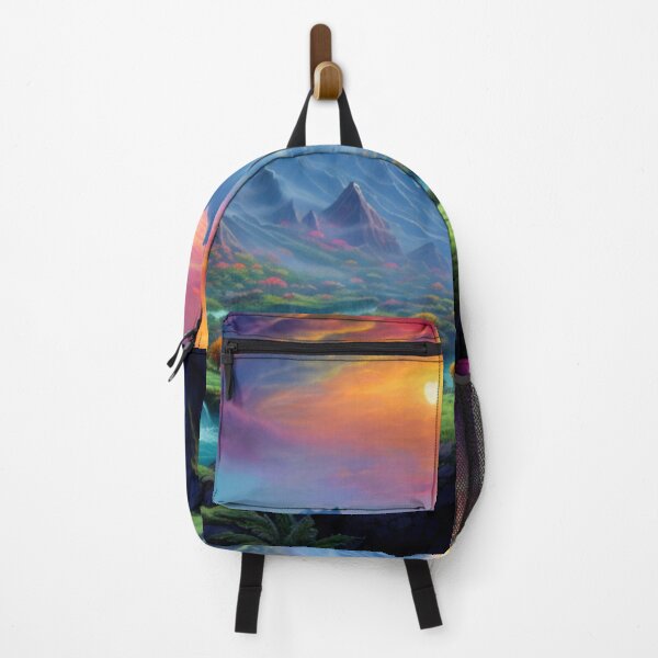 Item preview, Fantasy Landscape - Double Sunrise Rainbow Sky designed and sold by Fantasy Masterpiece.