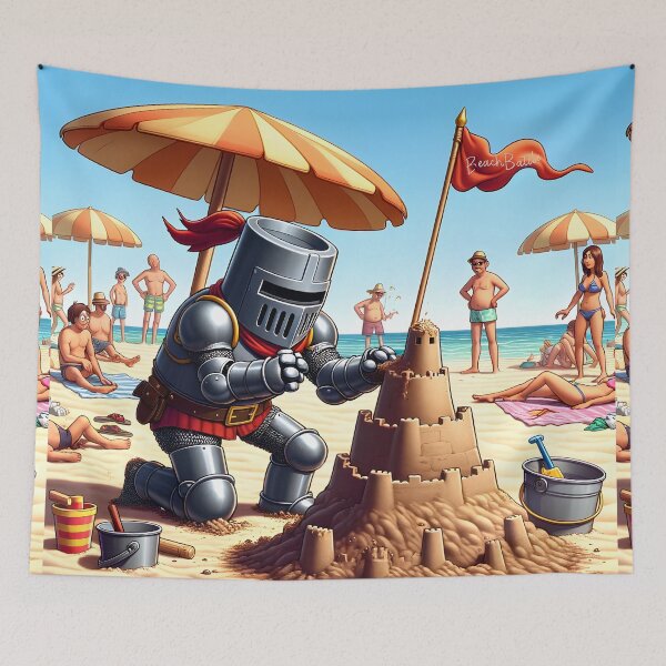 Item preview, Beachfront Knight: Summer Siege Fun designed and sold by inkArtistryfine.