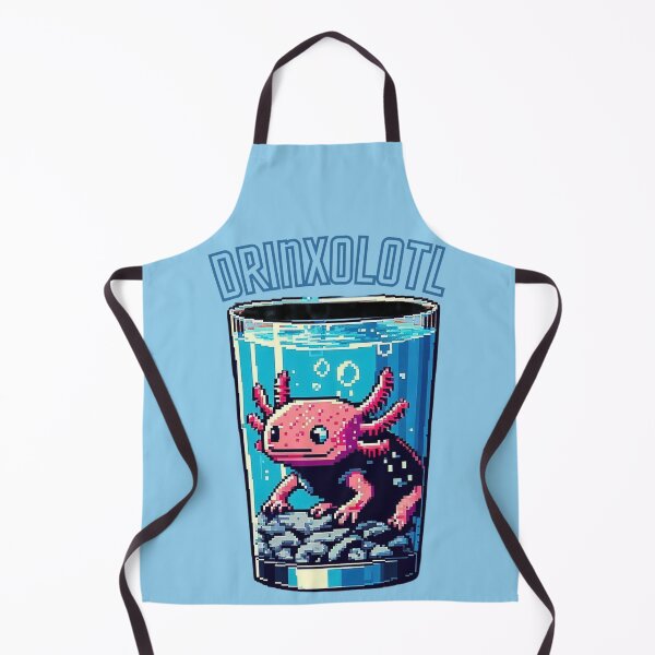 Item preview, Retro Video Game Axolotl - Glass of Water designed and sold by HausKatz.