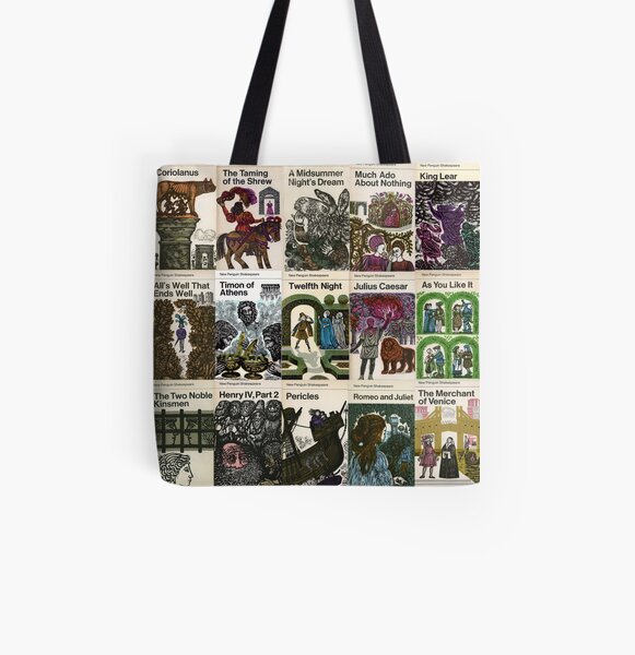 Las obras de shakespeare Bolsa estampada de tela