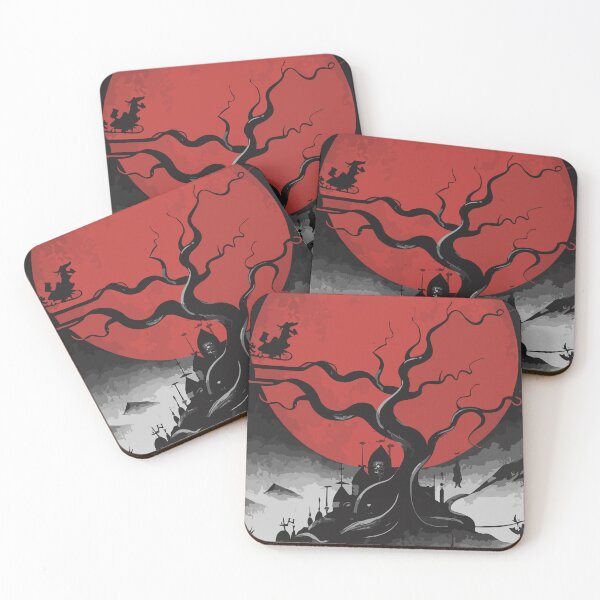 Item preview, red moon tree on the horizon designed and sold by Joncasmiart.