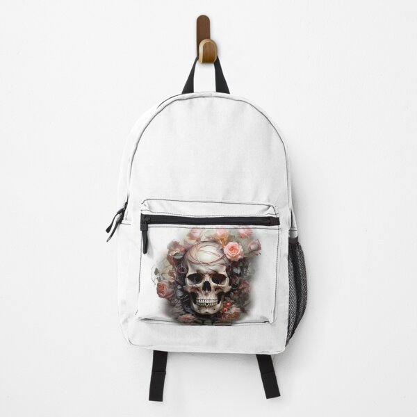 Item preview, Skull Amidst Pink Roses designed and sold by Ink-Elegance.