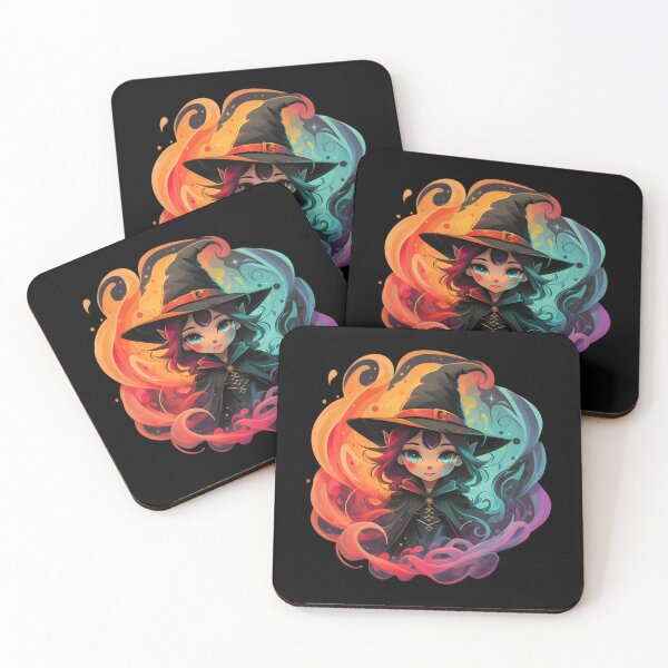 Item preview, Colorful Magical Cute Witch Cartoon illustration  designed and sold by DragonRealms.