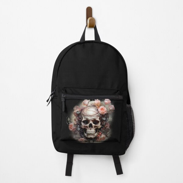 Item preview,  Skull Amidst Pink Roses designed and sold by Ink-Elegance.