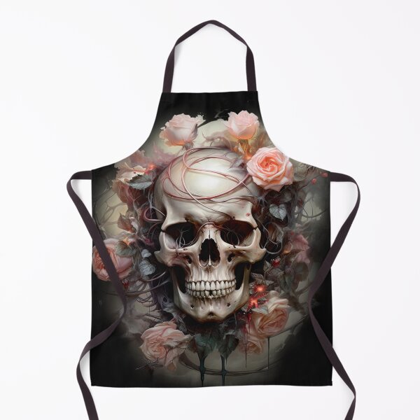Item preview,  Skull Amidst Pink Roses designed and sold by Ink-Elegance.