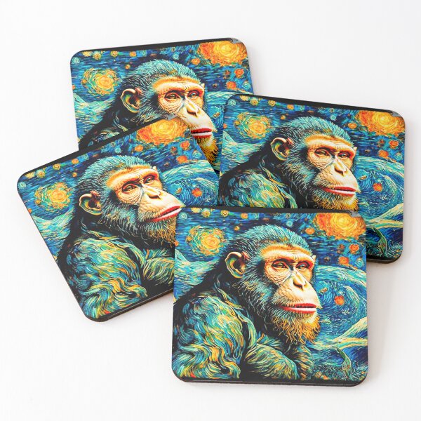 Item preview, Monkey Van Gogh Starry Night 4 designed and sold by OnlyClassicArt.