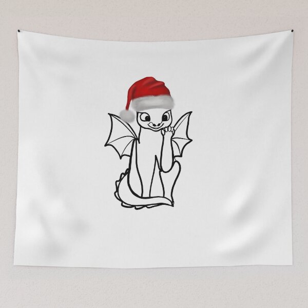 Item preview, The sweet dragon is wearing a Santa hat designed and sold by Fauraarts.
